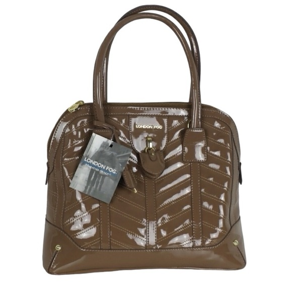 NWT London Fog Lark Dome Taupe Satchel - Picture 1 of 9